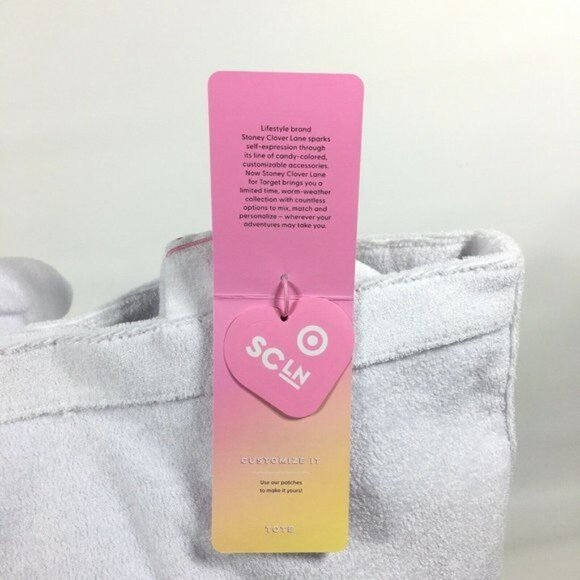 Stoney Clover Lane x Target Terry Cloth Embossed White Tote Bag - Picture 10 of 11